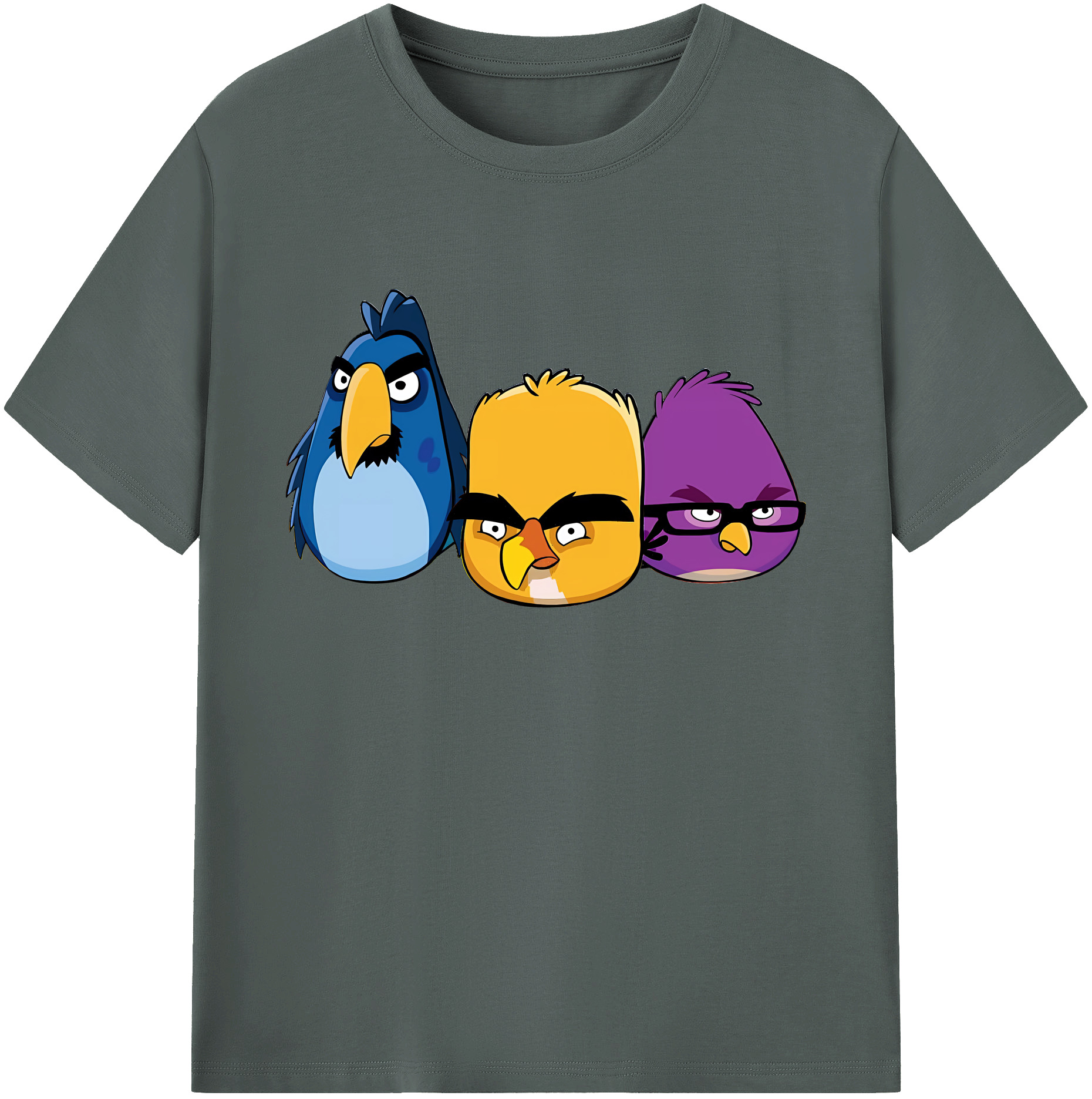 （画像用） Angry Birds アングリーバード 綿100％ メンズ半袖Tシャツ｜肌触りやわらか＆通気性